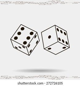 Vector dice icon