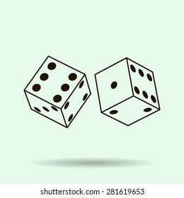Vector dice icon