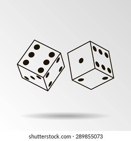 Vector dice icon