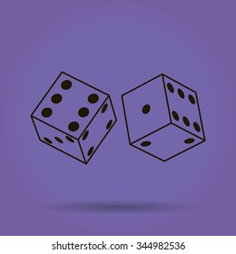 Vector dice icon
