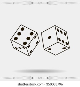 Vector dice icon