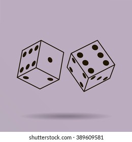 Vector dice icon