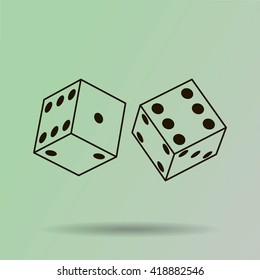 Vector dice icon