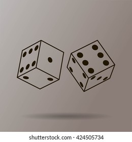 Vector dice icon
