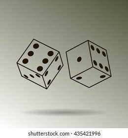 Vector dice icon