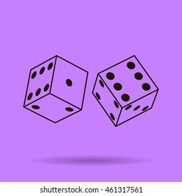 Vector dice icon