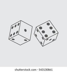 Vector dice icon