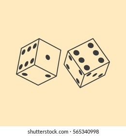 Vector dice icon