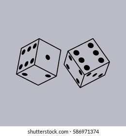 Vector dice icon