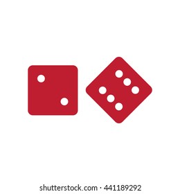 Vector dice icon.Game of dice.