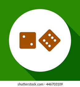 Vector dice icon.Game of dice.
