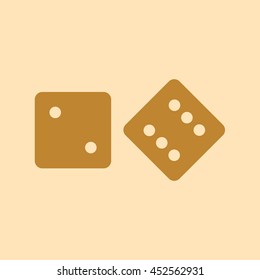 Vector dice icon.Game of dice.