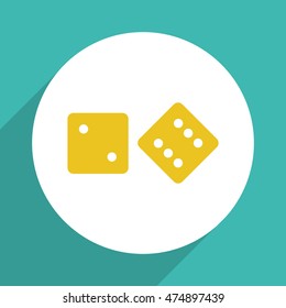 Vector dice icon.Game of dice.