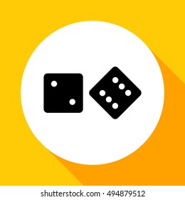 Vector dice icon.Game of dice.