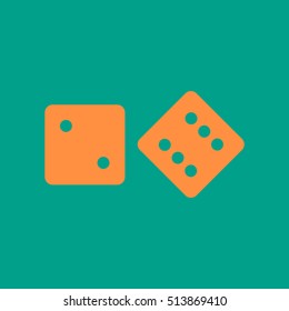 Vector dice icon.Game of dice.