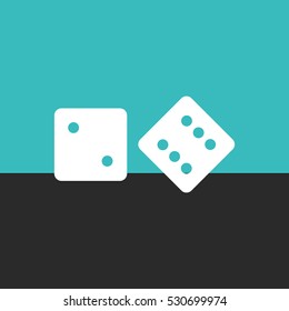 Vector dice icon.Game of dice.