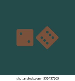 Vector dice icon.Game of dice.