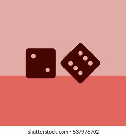 Vector dice icon.Game of dice.