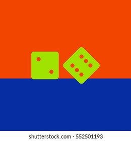 Vector dice icon.Game of dice.