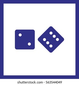 Vector dice icon.Game of dice.