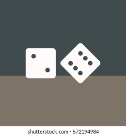 Vector dice icon.Game of dice.