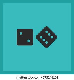 Vector dice icon.Game of dice.