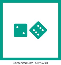 Vector dice icon.Game of dice.