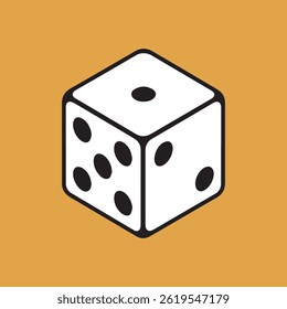 vector dice isolated on white background