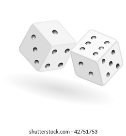 vector dice isolated on a white background