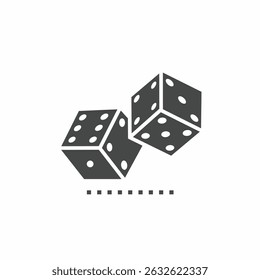 Vector. Dice symbol. Icon symbol design template.
