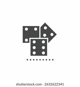 Vector. Dice symbol. Icon symbol design template.
