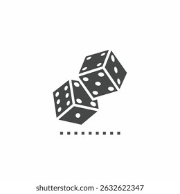Vector. Dice symbol. Icon symbol design template.