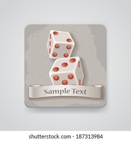 Vector dices icon