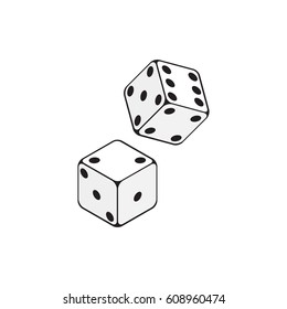 Vector dices icon