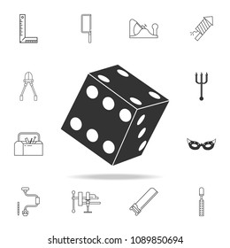 Vector dices icon. Detailed set of web icons and signs. Premium graphic design. One of the collection icons for websites, web design, mobile app on white background