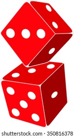 Vector dices icon, vector illustration