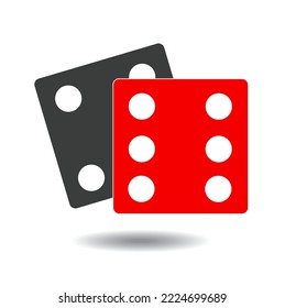Vector dices on white background