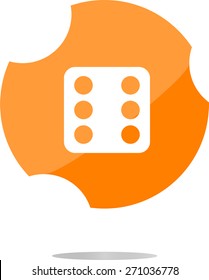 vector Dices sign icon. Casino game symbol. Web icon button