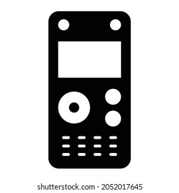 Vector Dictaphone Glyph Icon Design
