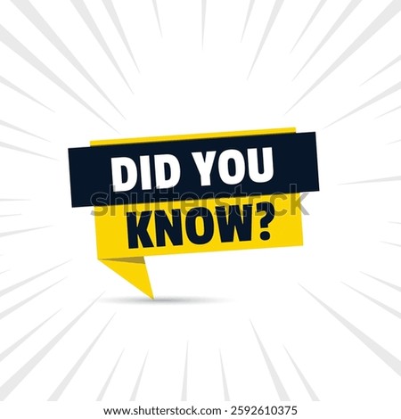 vector did you know dark blue and yellow design
