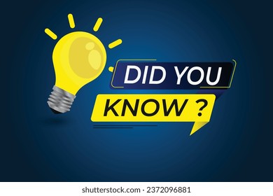 Vector vector did you know interesting fact design illustration
