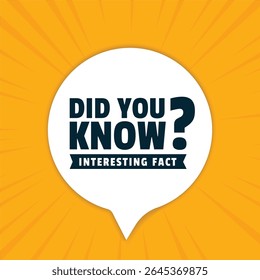 vector did you know message concept background with question mark sign

