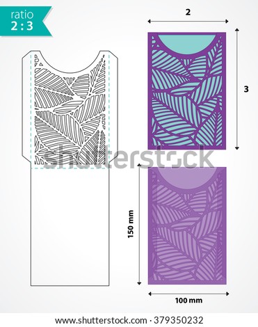Vector Die Cut Envelope Template May Stock Vector Royalty Free