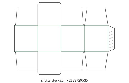 vector dieline design of packaging box for product on white background