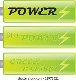 vector different bio batteries