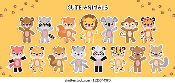 Standing Small Dogs Front Back Border Stock Vector (Royalty Free ...