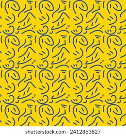 Vector different hand drawn doodle elements pattern abstract seamless background