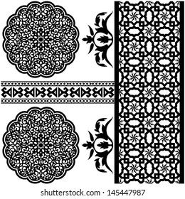 Vector of different Islamic pattern on white background