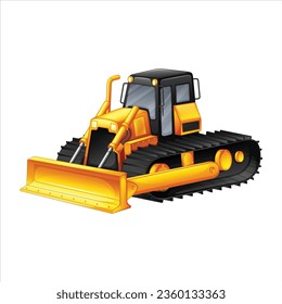 vector different tractors and construction equipment