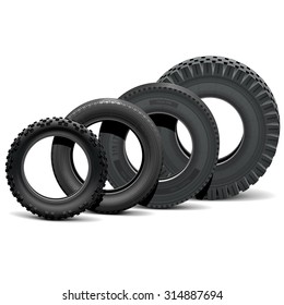 Vector Different Vehicle Tires